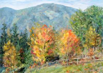 fall mountains painting