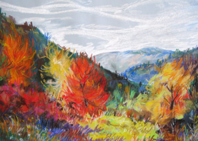 fall mountains painting