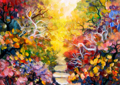 abstract path landscape painting