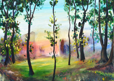 abstract trees painting