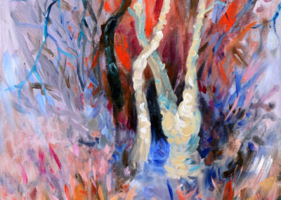 abstract trees love painting