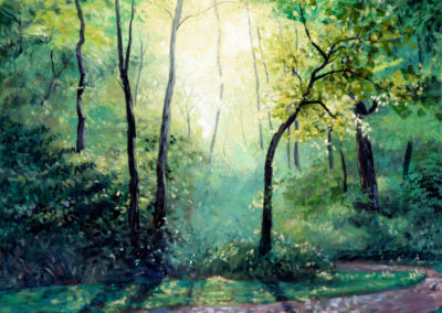 forest landscape painting