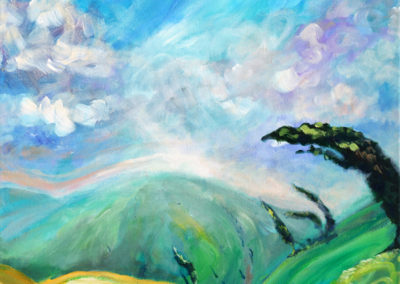 tuscany abstract landscape painting