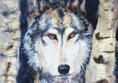 wolf painting